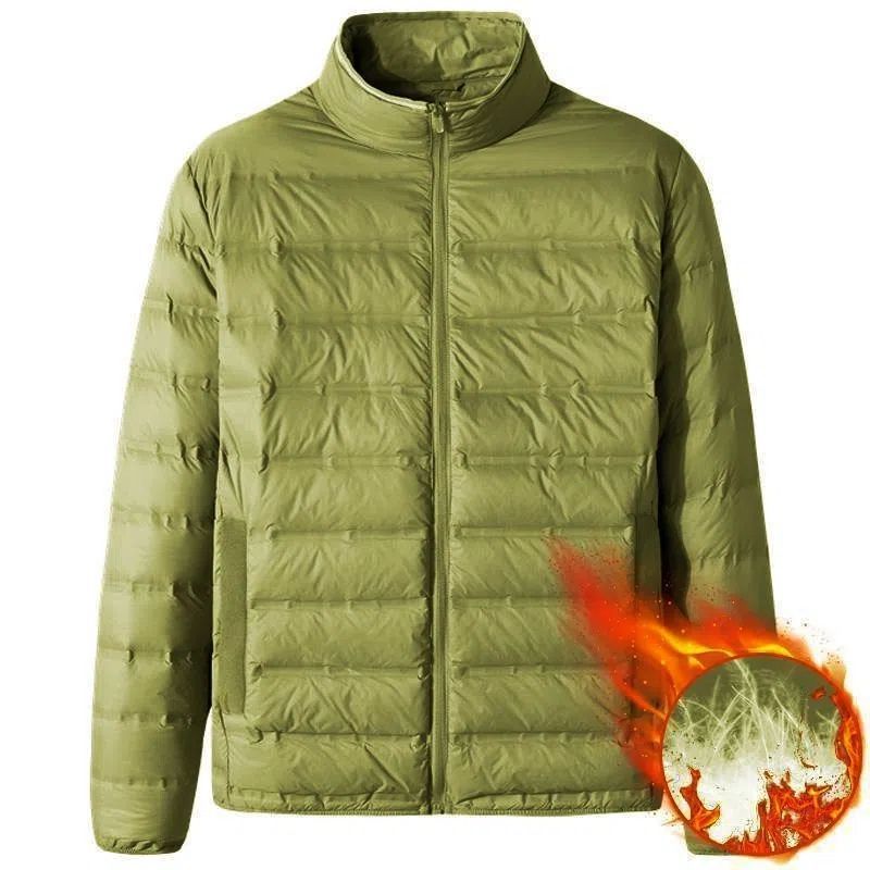 Picture of Fat Man Lightweight Down Cotton-padded Coat Men's Lightweight Thin Plus Size Plus Size 100.00kg Fat Man Down Cotton-padded Coat Fashionable