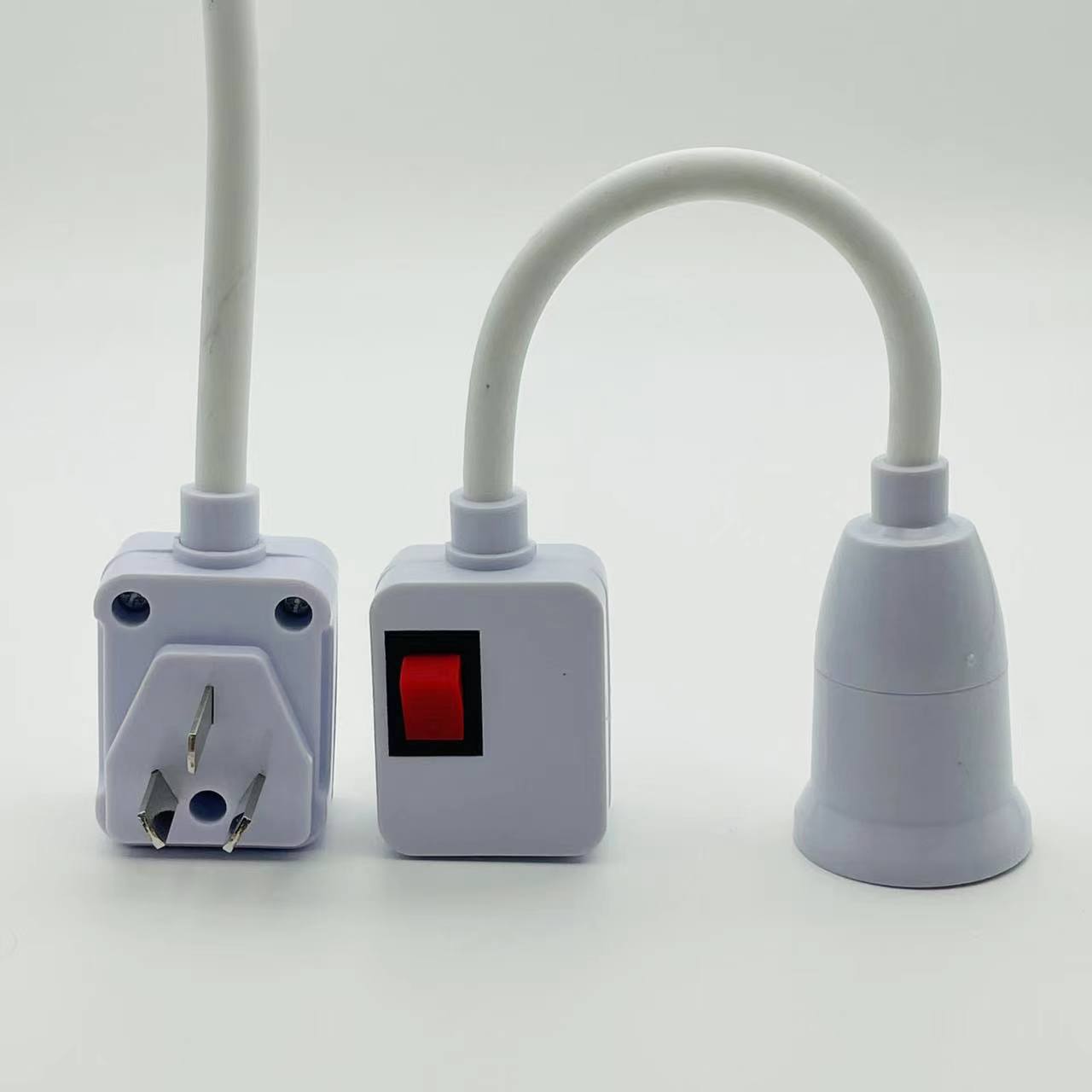 Picture of Foreign Trade Export Thailand Stainless Steel Hose E27 Luokou Lamp Holder Steering Bent Rod Mobile Lamp Holder Test Lamp Holder