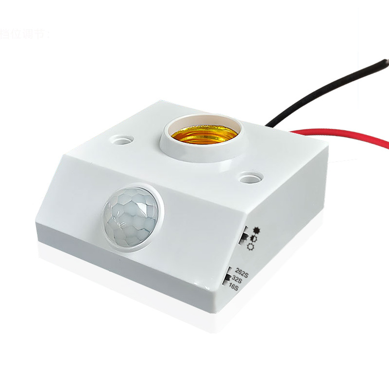 Picture of Ming-installed infrared human body induction switch lamp holder corridor E27 screw lamp holder will light up adjustable led lamp holder