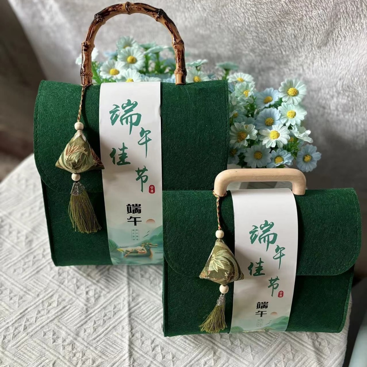 Custom Business Gift Felt Handbag Graduation Business Felt Shopping Bag Dragon Boat Festival Felt Packaging Bag Hand