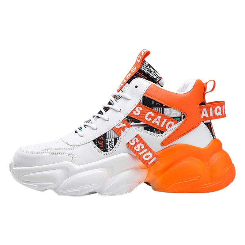 High-top basketball shoes men's shoes 2022 autumn new men's sports running casual soft bottom hidden height increasing fashion shoes wholesale