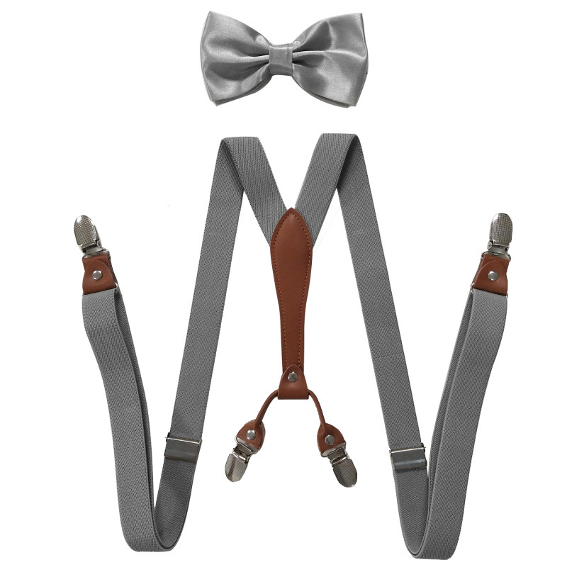 Picture of Cross-Border Supply 2.5cm Adult 4-Clip Elastic Suspenders Unisex Elastic Suspenders Set