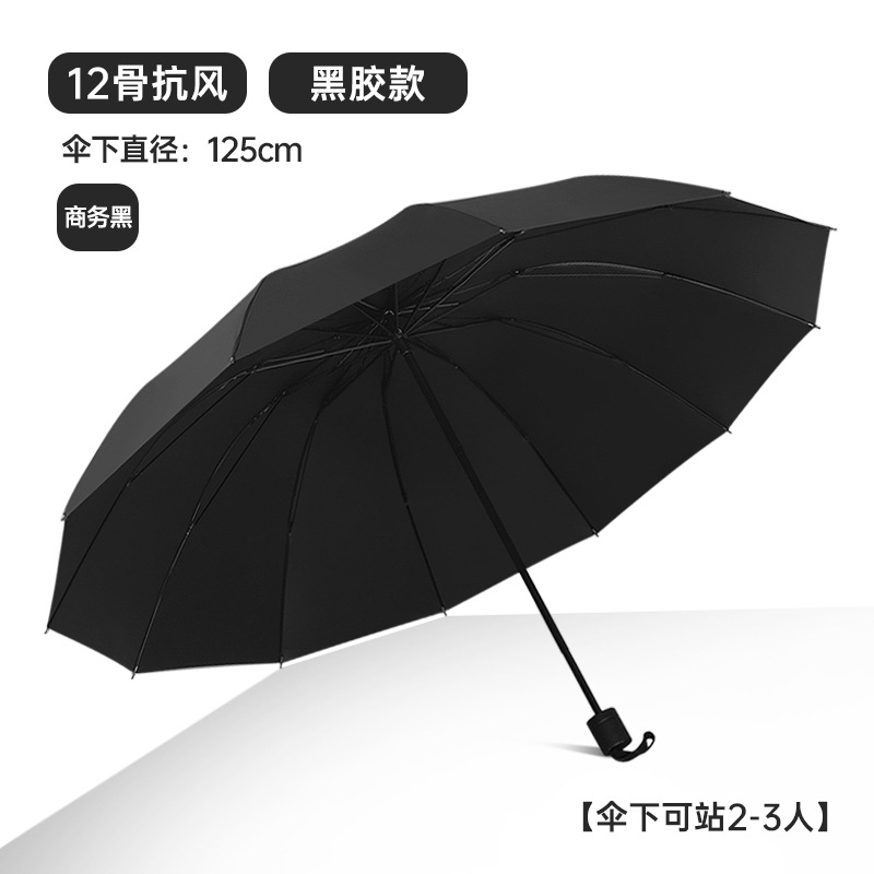 Picture of Umbrella Extra Large Umbrella Large Folding Solid Umbrella Women's Dual-Use Sunscreen Umbrella Sun Umbrella Advertising Umbrella
