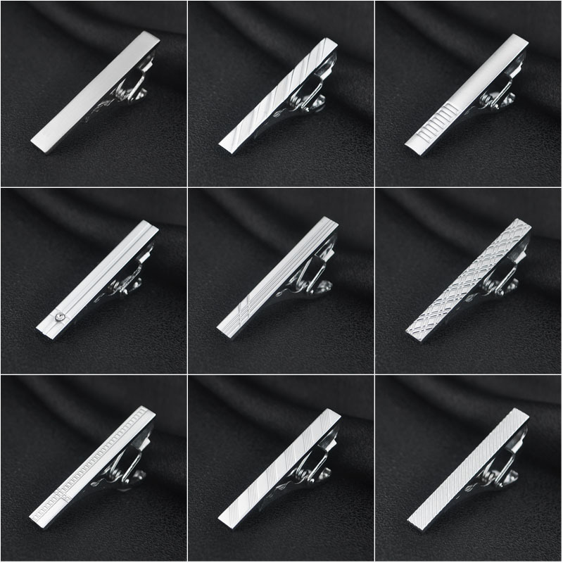 Men's tie clip South Korea short children's tie clip in stock wholesale Korean simple fashion cross-border tieclips