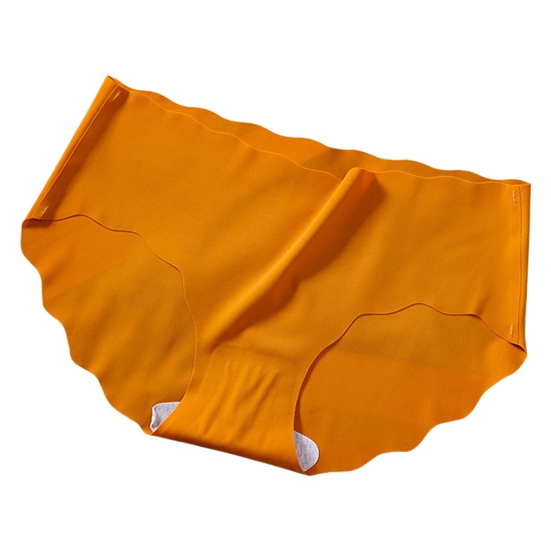 Ice Silk Wave Girls Underwear Solid Color Breathable Large Size Low Waist One Piece Women's Briefs