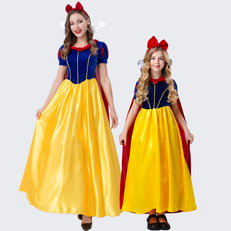 2023 new adult snow white princess dress Halloween parent-child children's stage fairy tale princess drama performance costume