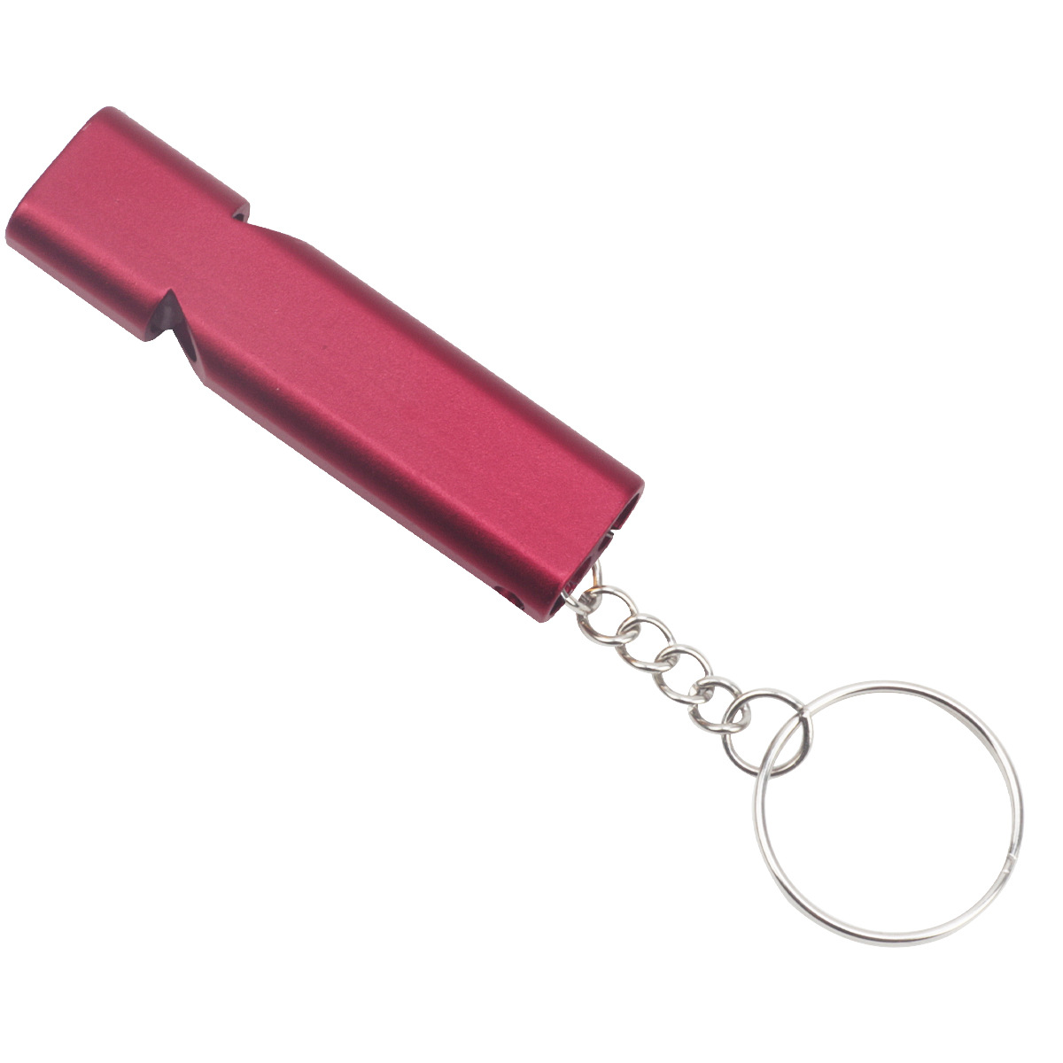 Picture of Cross-border flat aluminum alloy dual-frequency survival whistle double-tube outdoor survival rescue whistle equipment high-frequency whistle