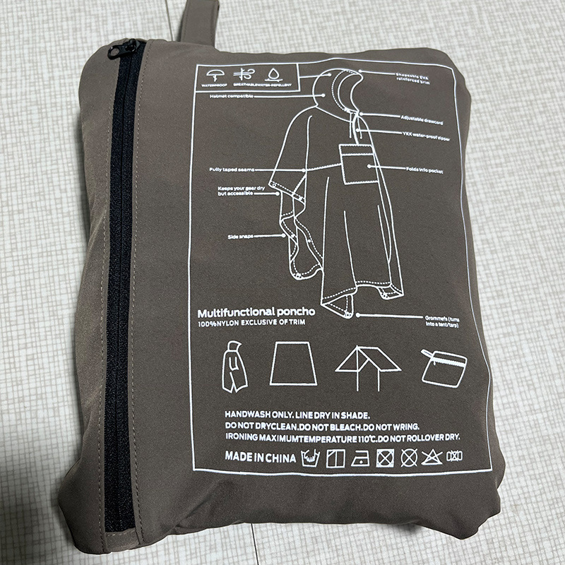 Picture of Tactical Raincoat Outdoor Waterproof Multi-function Anti-rainstorm Pressure Glue Rain Travel Mountaineering Fishing Camping Portable Folding