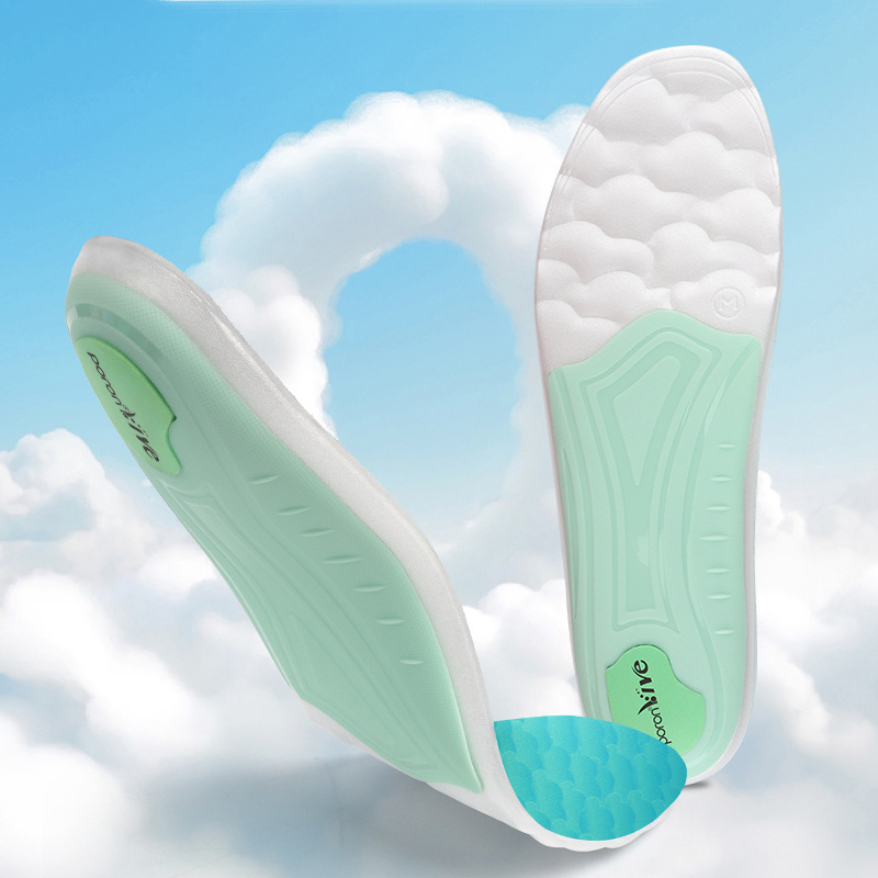 Soft-Soled Pressure-Relieving Breathable Supercritical Poron Lightweight and Comfortable Arch Support Insoles for Men and Women Corrective Insoles