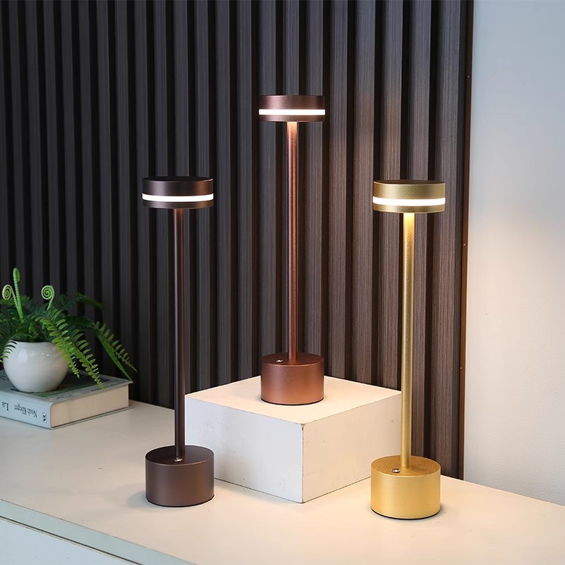 Scandinavian Table Lamp Bedroom Led Touch Bar Table Lamp USB Night Light Cross-Border Amazon Accessible Luxury Rechargeable Table Lamp