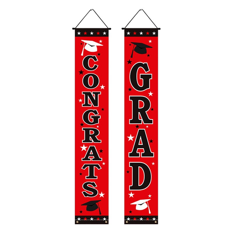 Cross-Border 2025 New Christmas Couplet Door Curtain Custom Party Decoration Door Cover Christmas Flag Background Cloth Banner