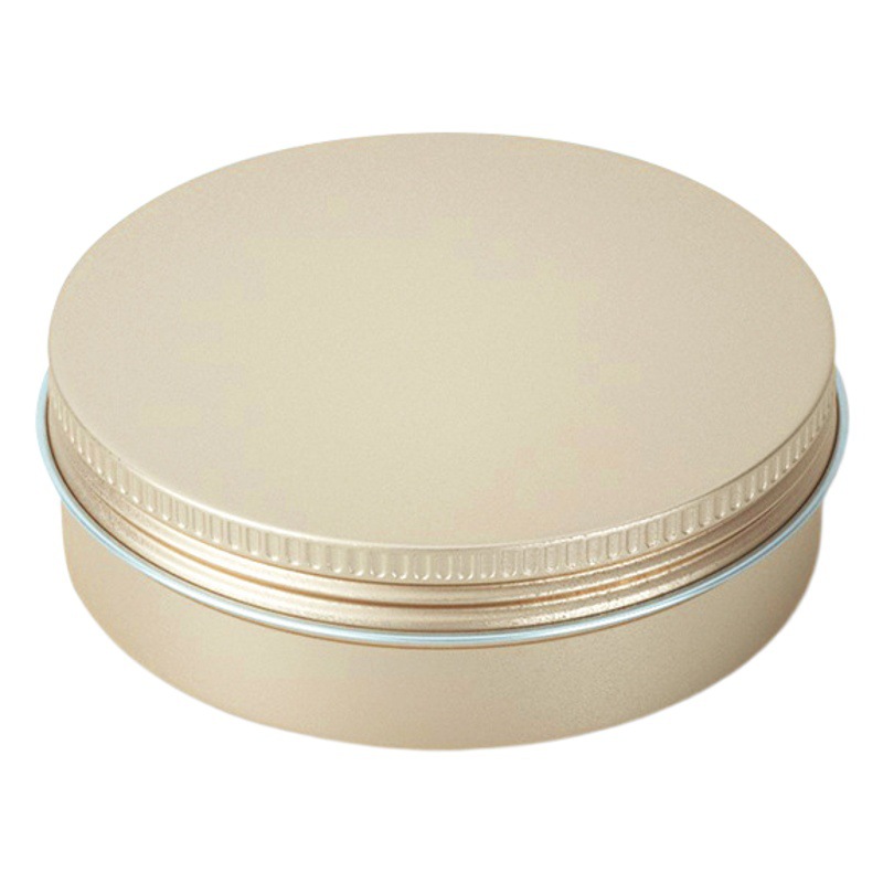 Round Aluminum Box Metal Packaging Box 100g Aluminum Can Tea Cake Sugar Cake Packaging Ointment Can Horse Mouth Small Aluminum Box in Stock