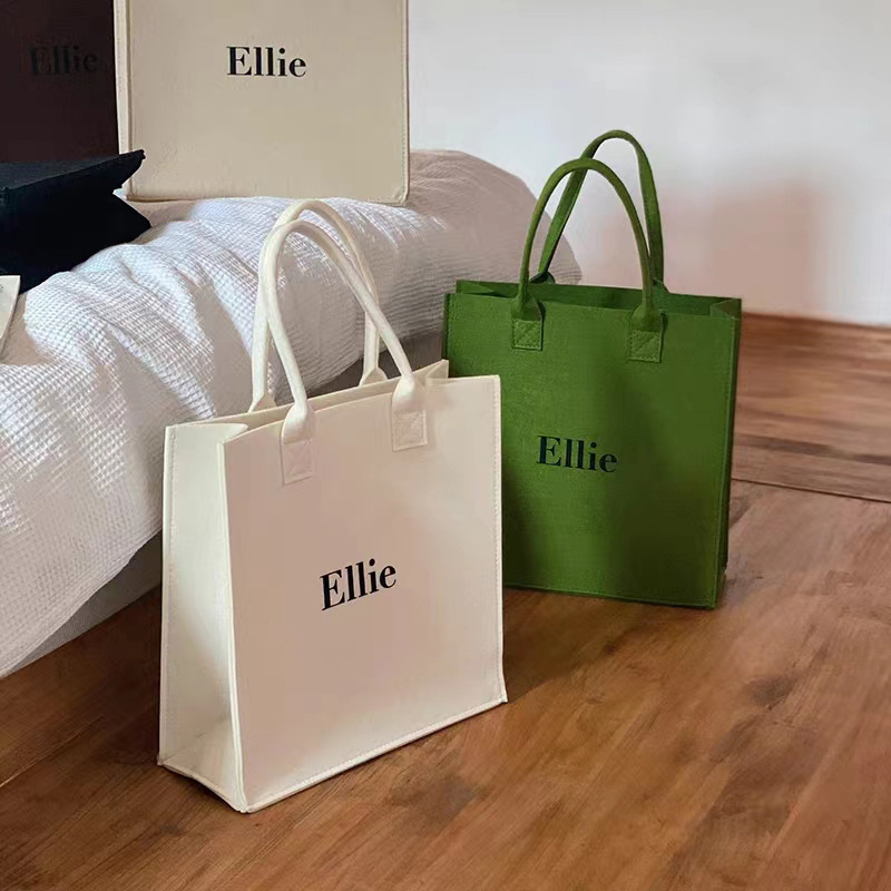 Felt Tote Bag Internet Trendy Brand Felt Bag Shopping Bag Little Red Book Same Style Hand Bag with Letters Gift Bag