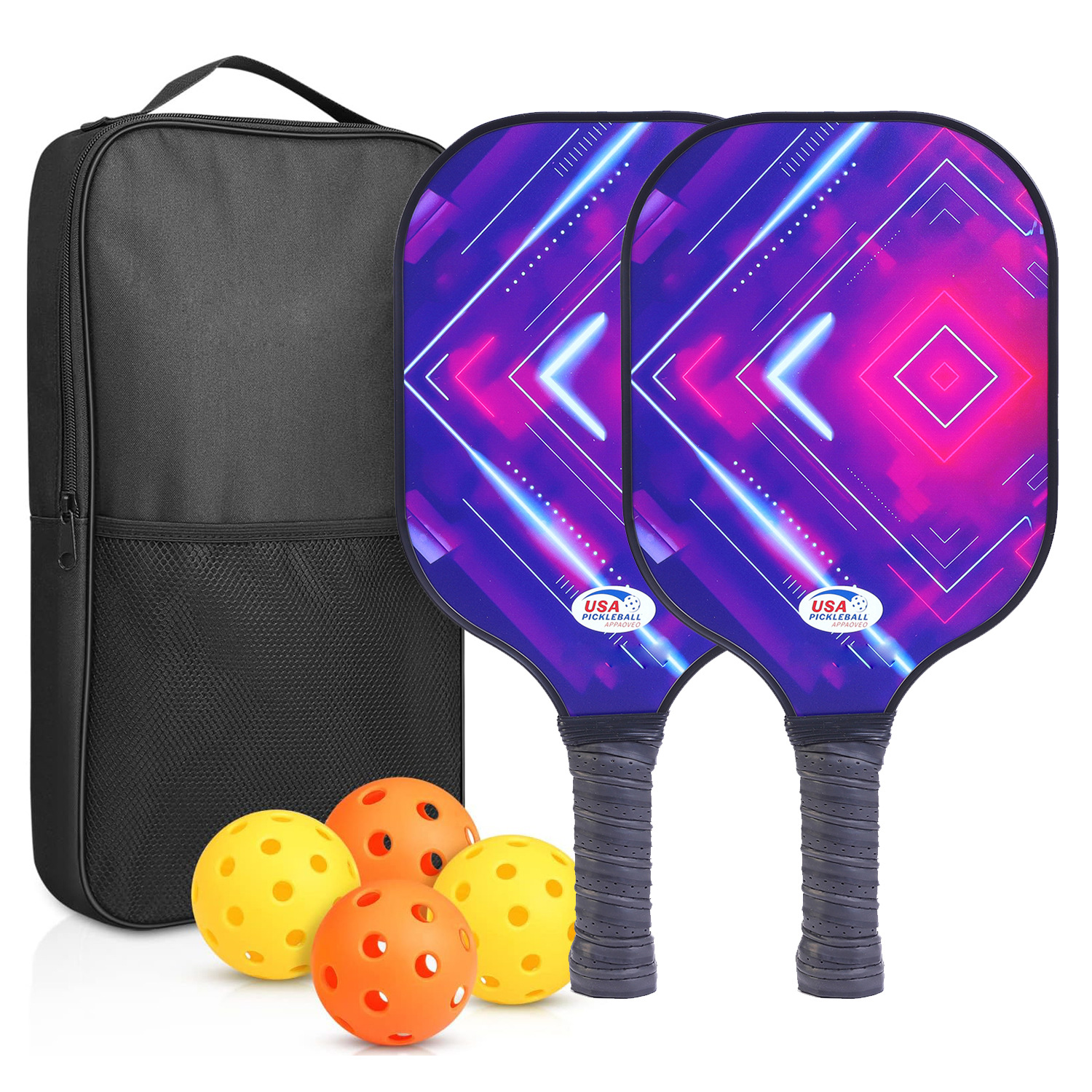Picture of Peak ball racket glass fiber edge strip UV pattern design outdoor leisure entertainment cross-border pickle pickle racket