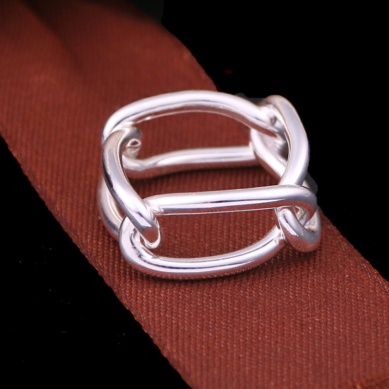 Yamamoto Silver New S925 Silver Women's Ring Japanese and Korean-style TikTok Irregular Ring Deformable Glossy Ring