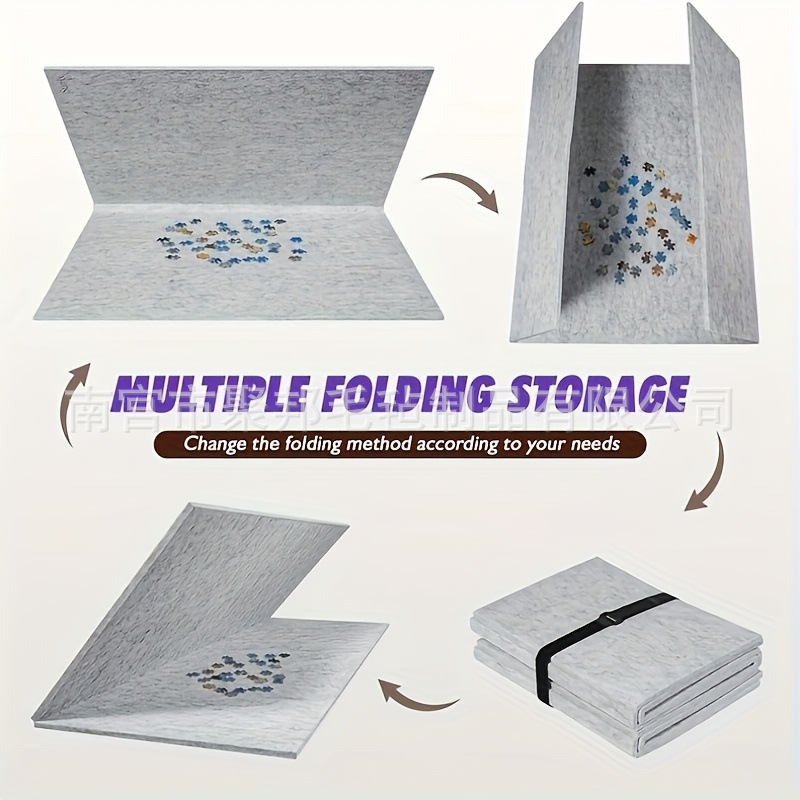 Picture of Cross-Border Puzzle Mat Portable for Adults and Children with Sorting Tray Non-Slip Desktop Tray Portable Puzzle Table Mat