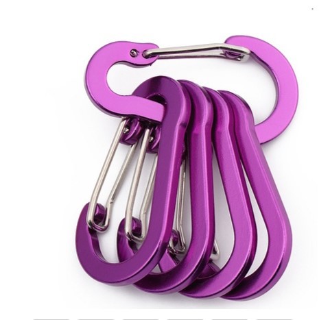 Picture of Multicolor Aluminum Alloy Steel Wire No.5 Outdoor Gourd Mountaineering Buckle Backpack Kettle Hanging Buckle Hanging Buckle Squashed Spring Buckle