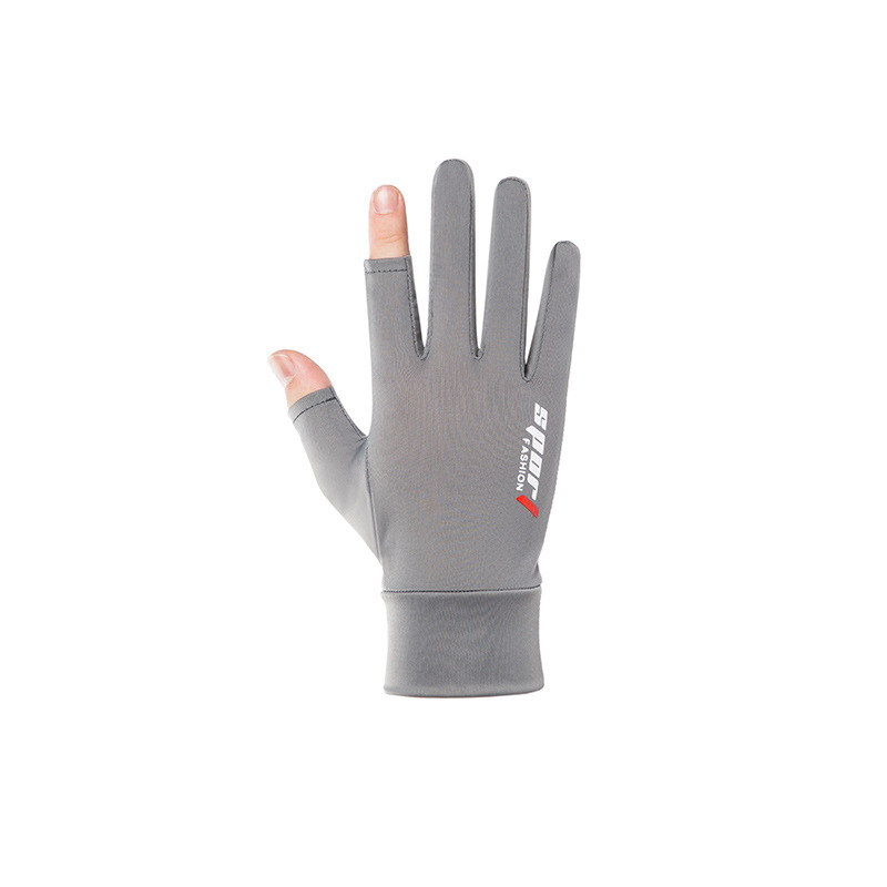 Picture of Sun Protection Gloves for Men, Summer Half-Finger Thin Non-Slip Ice Silk Gloves for Driving, Cycling, Fishing, Half-Finger Gloves