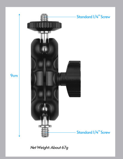 Picture of Small magic hand bracket double head screw connection strange hand magic arm bracket flash pea clip pea pod