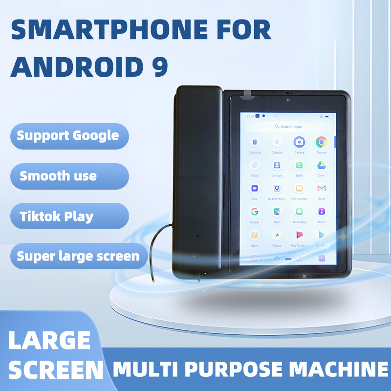 Android 9 Smart Card-Insertable Landline Phone, 8-Inch Screen, 5m Call Time, 3G+32G Dual Sim Dual Standby, Visual Card-Insertable Landline Phone
