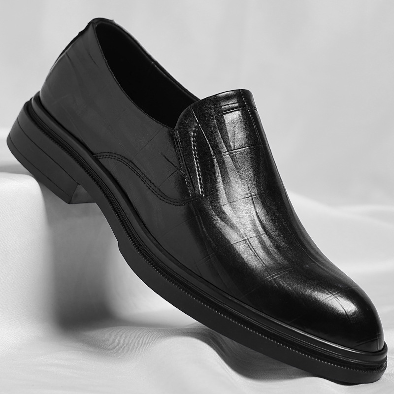 Men's shoes spring new business formal wear a pedal leather shoes men's office commuter shoes a generation of hair