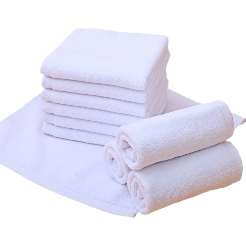 Picture of White square towel wholesale kindergarten small square cotton Star hotel catering KTV disposable cotton square towel