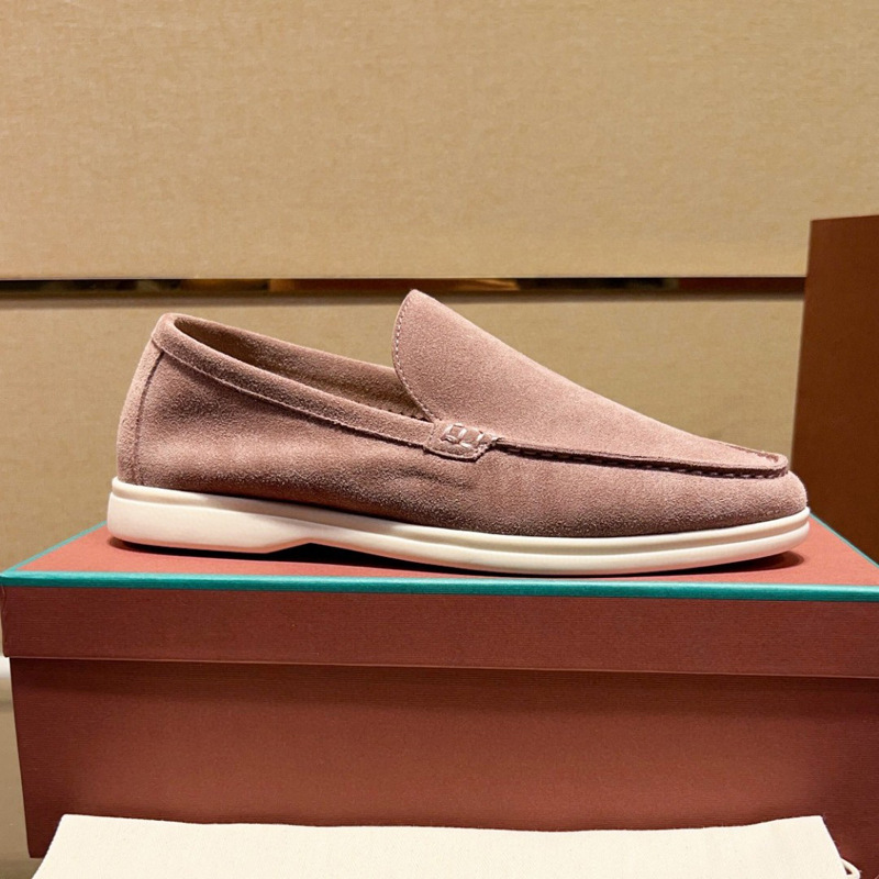 European Station Lp New Genuine Leather Loafers Men's Fashion Casual Lazy Shoes Driving Flat Trbottomy Foreign Trade Shoes