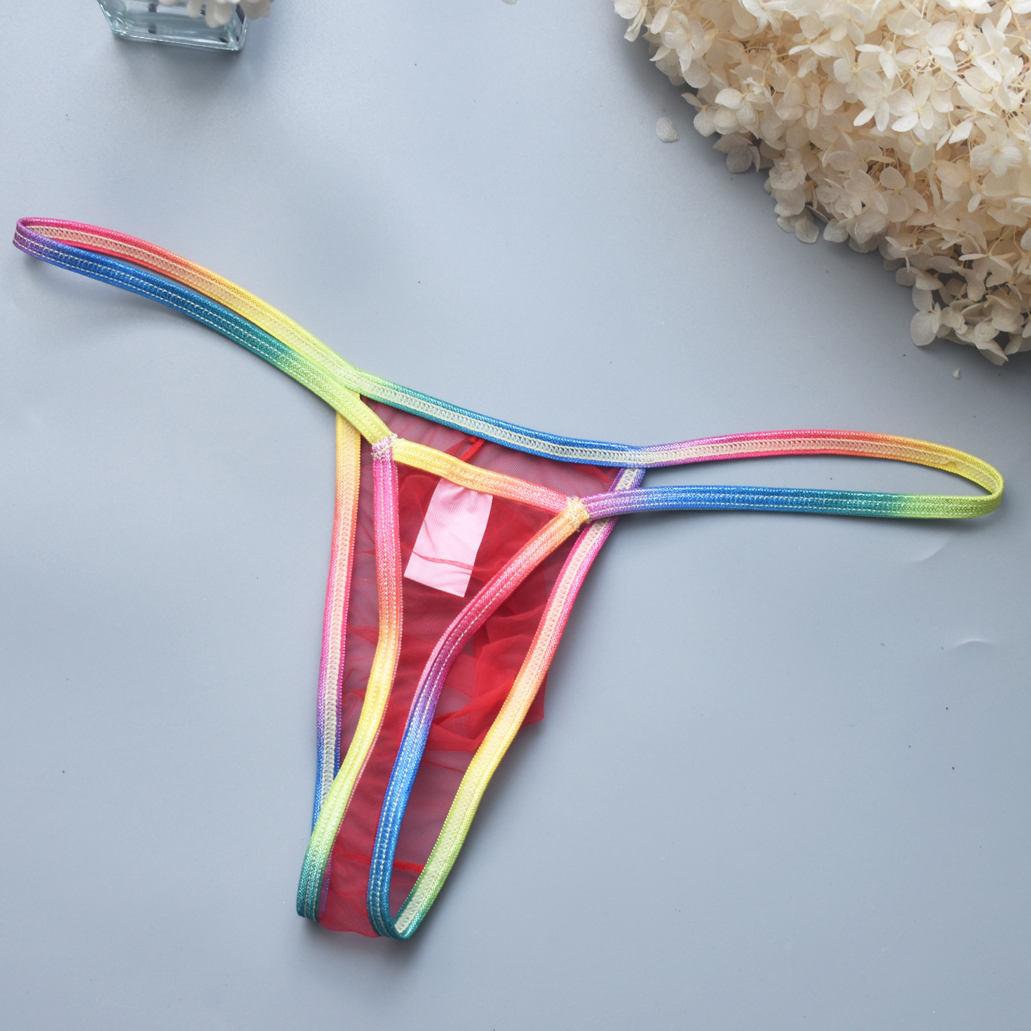 Picture of Passion Peng Bai men's thong men's sexy low waist transparent bag man show temptation men's high elastic underwear B901