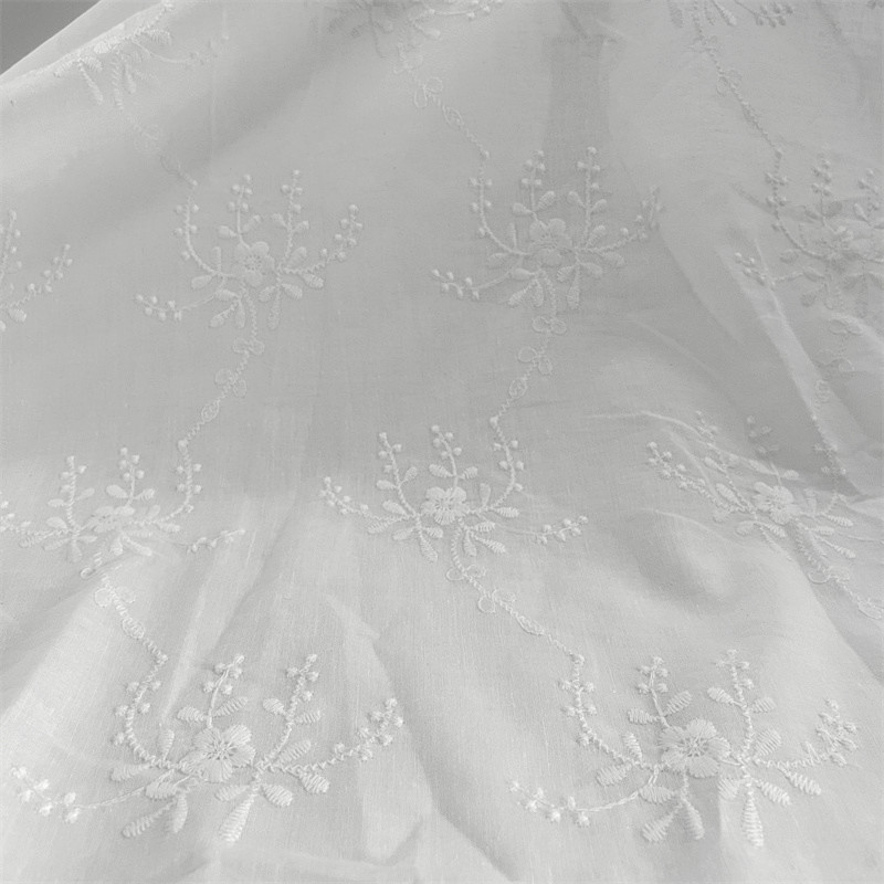 Picture of New Wholesale Cotton Embroidery Fabric Water Solyptic Embroidery Fabric Women's Tablecloth Skirt Cotton Embroidery Fabric In Stock
