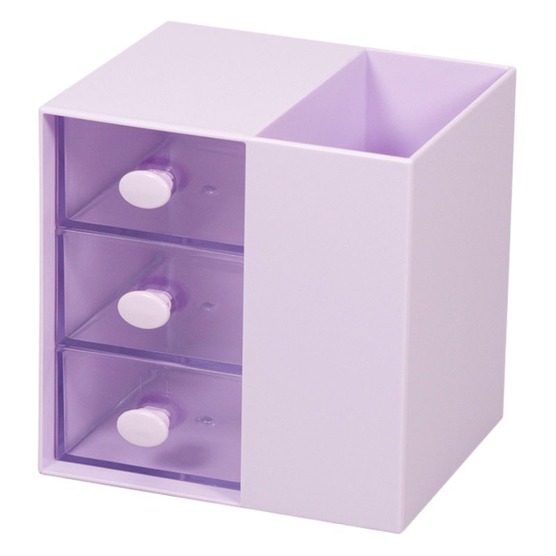 Carefully Selected Children's Pen Holder Transparent Multi-Compartment Pen Holder Plastic Storage Box Storage Creative Makeup Pen Holder Desktop Storage Box