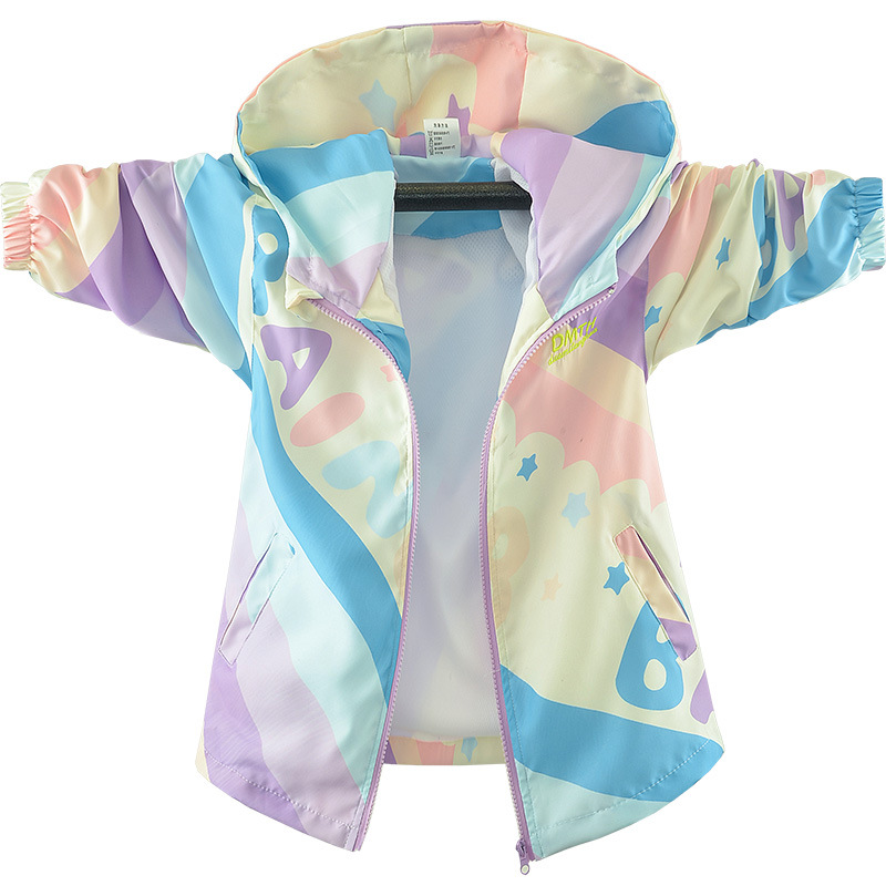 Picture of Girls' Coat 2025 Spring Children's Western-style Charge Clothes Thin Mid-range Children's Spring Jacket Girls' Trendy Brand Spring and Autumn