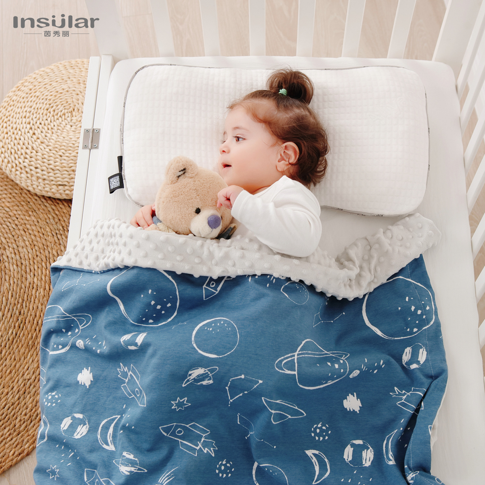 Yin Xiuli Pacifying Doudou Blanket Newborn Baby Blanket Nap Air-conditioning Blanket Baby Carriage Windproof Blanket Cross-Border