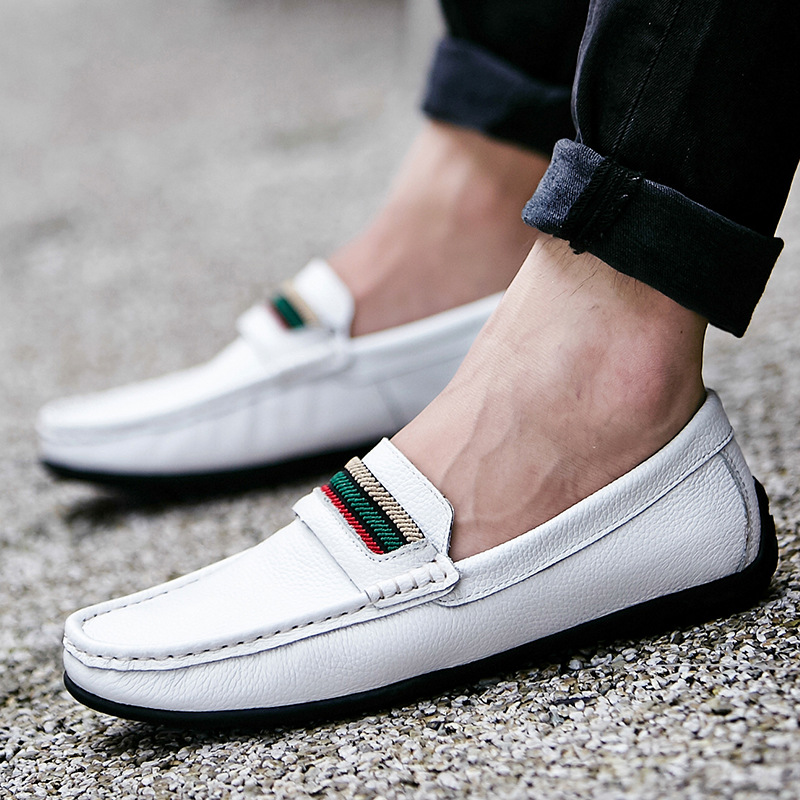 Picture of 2022 Spring and Summer Leather Shoes Men's British Style Soft Bottom Breathable Men's plus size Casual Shoes Fashionable Driving Men's Shoes