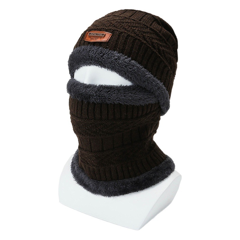 Autumn and Winter Women's Knitted Hat Pullover Hat Men's Woolen Hat Warm Baotou Hat Couple Outdoor Warm Ear Protection Cold Hat