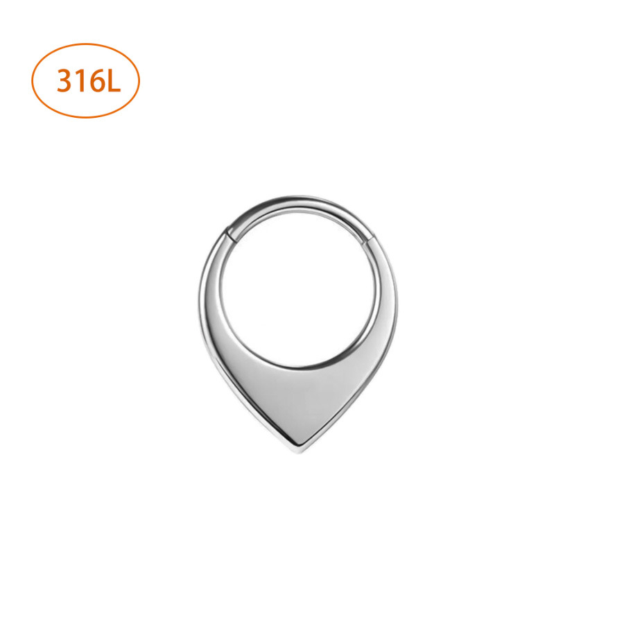 Picture of Cross-border explosions G23 titanium face triangle nose ring earrings 316 seamless nose ring ear ring body piercing jewelry