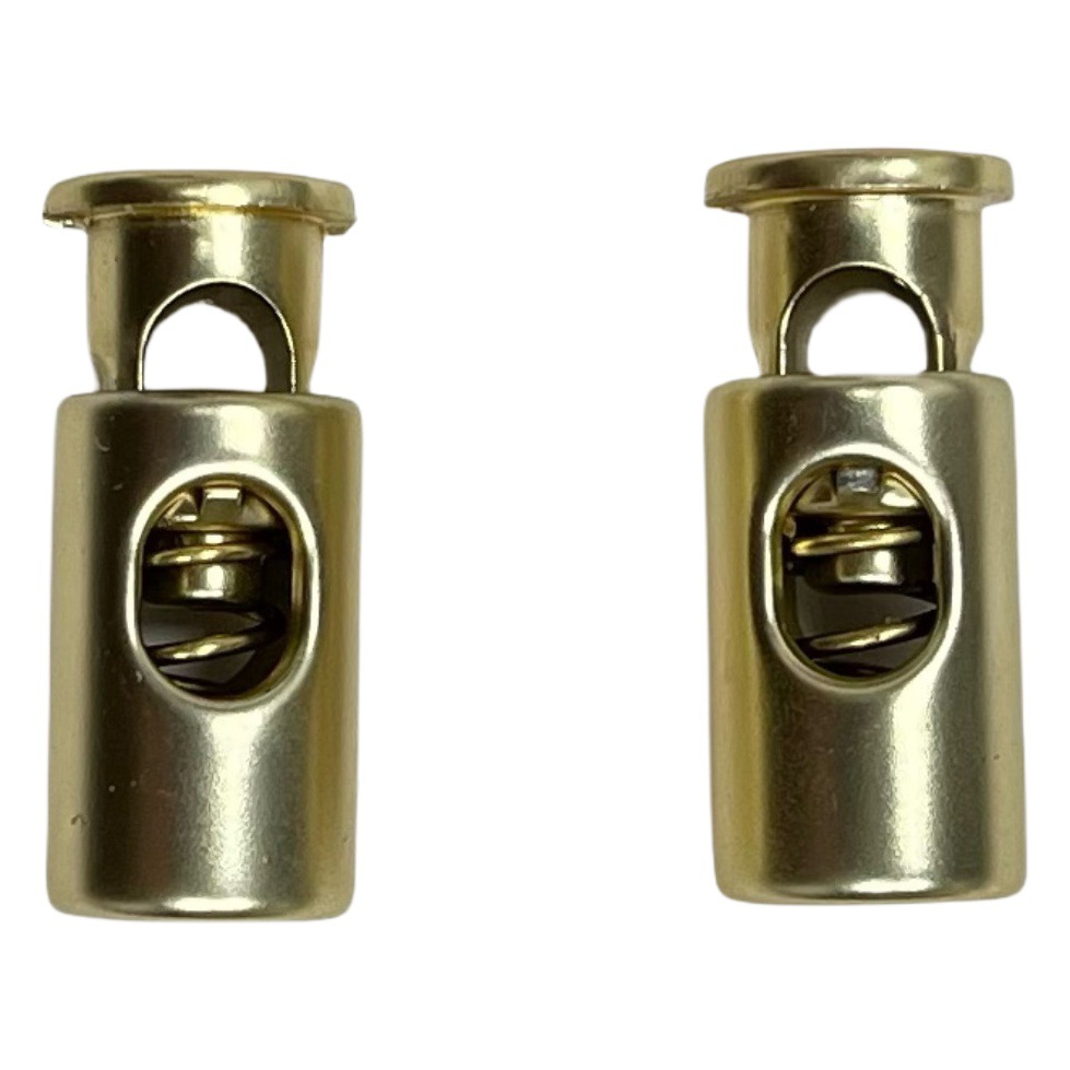 Manufacturers in stock supply painted matte gold plastic spring rope buckle single hole oval plastic rope buckle hoodie rope buckle