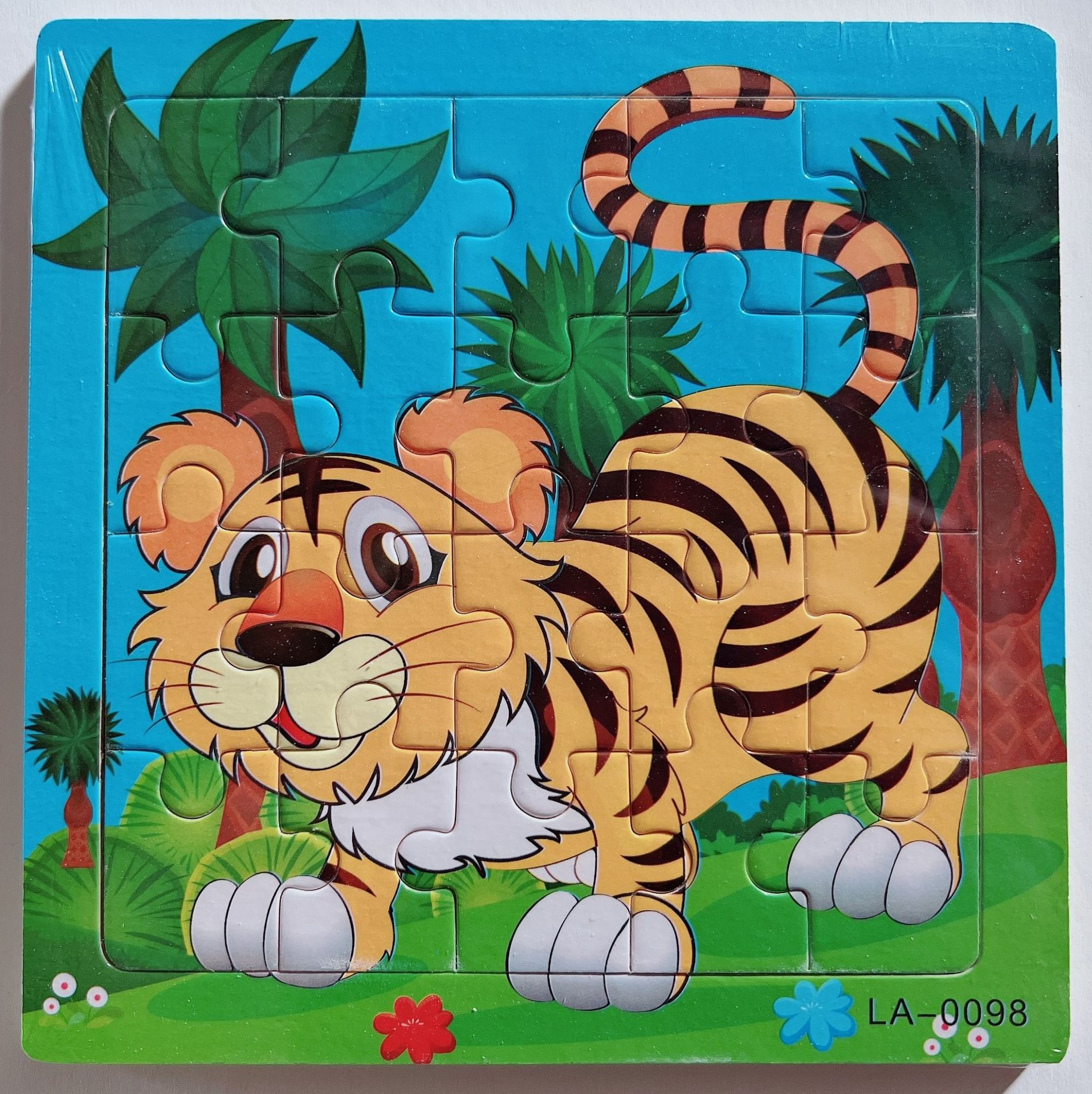 Picture of 20 Pieces of Wooden Kidsren's Intellectual Toys, Wooden Puzzles, Cartoon Animals, Street Stall Toys, Factory Direct Supply
