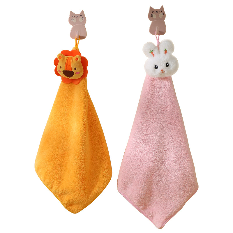 Picture of Hand gift towel creative towel cartoon animal children's square towel Tulip small towel gift box doll