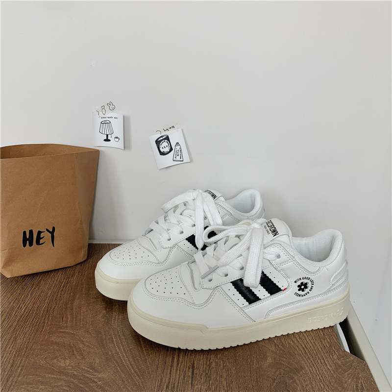 Spring and Summer 2024 New Solid Color Canvas Shoes Women's Sports Casual Thick Sneakers for Students Korean-style All-match White Shoes