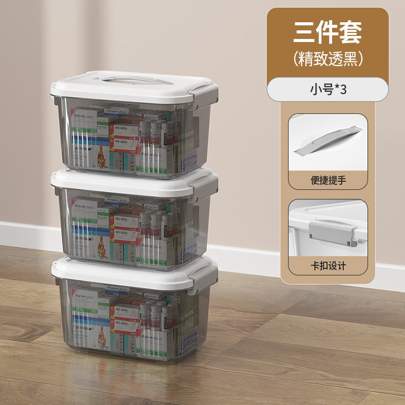 Picture of Transparent Storage Box Plastic Box with Lid Satchel Storage Box Large and Small Clothing Storage Box Organizer Box with Lid