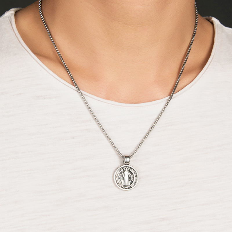 Picture of Foreign Trade Jewelry Stainless Steel Cross Religious Necklace Exwdriver Saint Brand Titanium Steel Pendant Pendant One Piece Generation