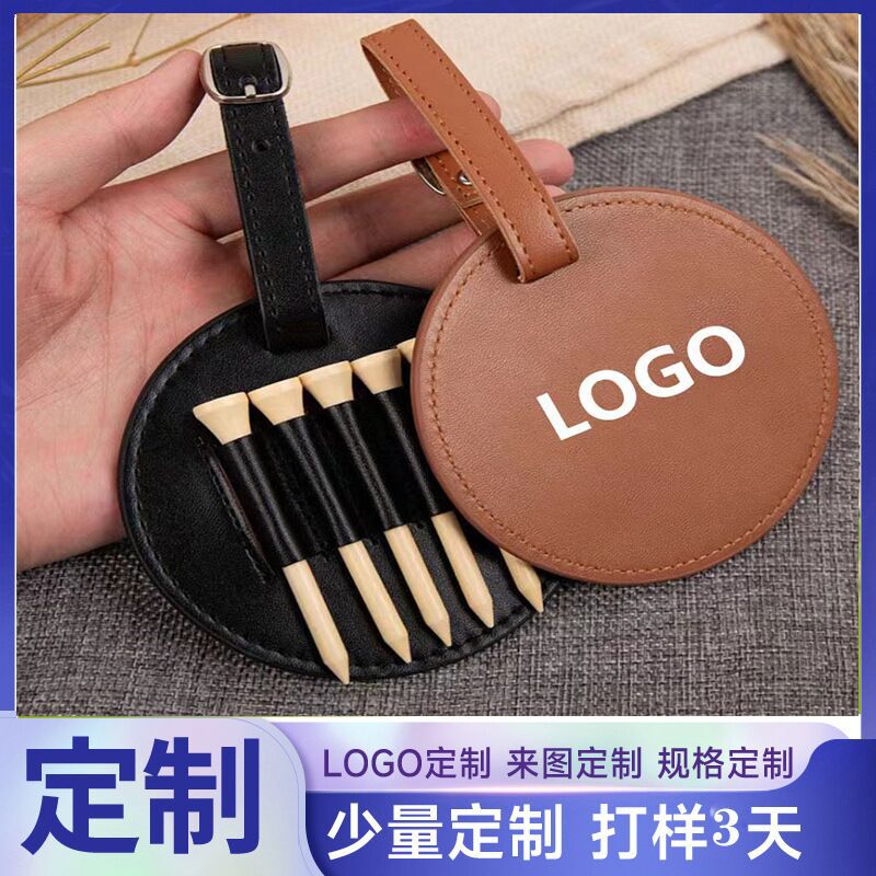 Golf supplies golf gift accessories ball nail seat ball tee leather cover golf parts buckle