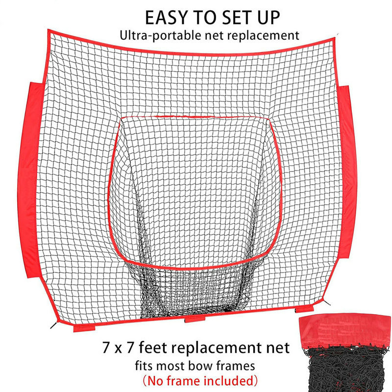 Picture of 7x7ft Baseball Net Pure Net Indoor Outdoor Baseball Practice Net Softball Strike Practice Net Portable Rebound Net