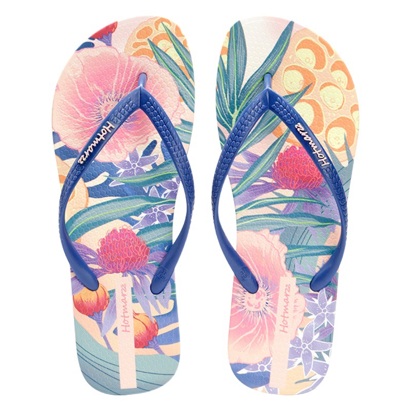 Hotmarzz Heima Women's Flip-Flops Small Fresh Non-Slip Flip-Flops Shopping Wear Pvc Sandals Slippers