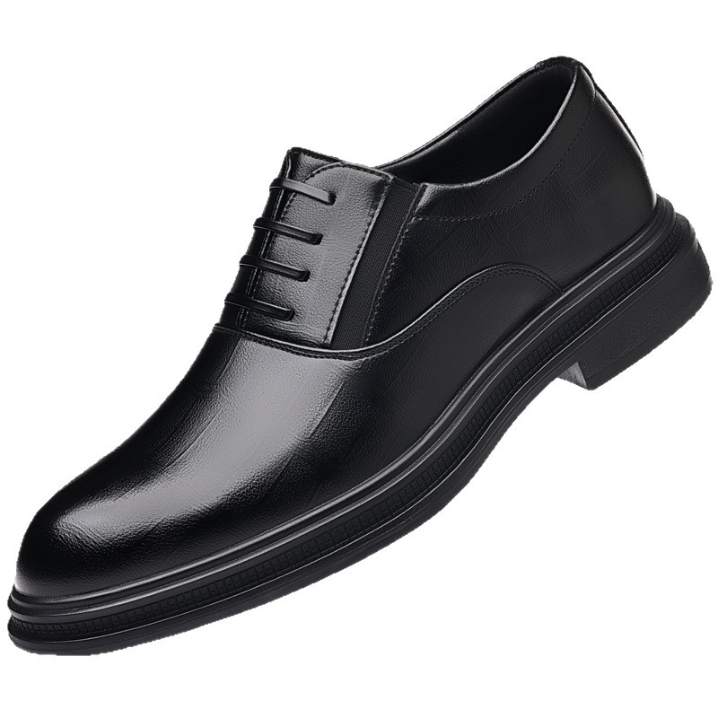 Picture of plus size shoes size 46 size 2025 new casual men's leather shoes British youth business lace-up formal leather shoes men's 7785