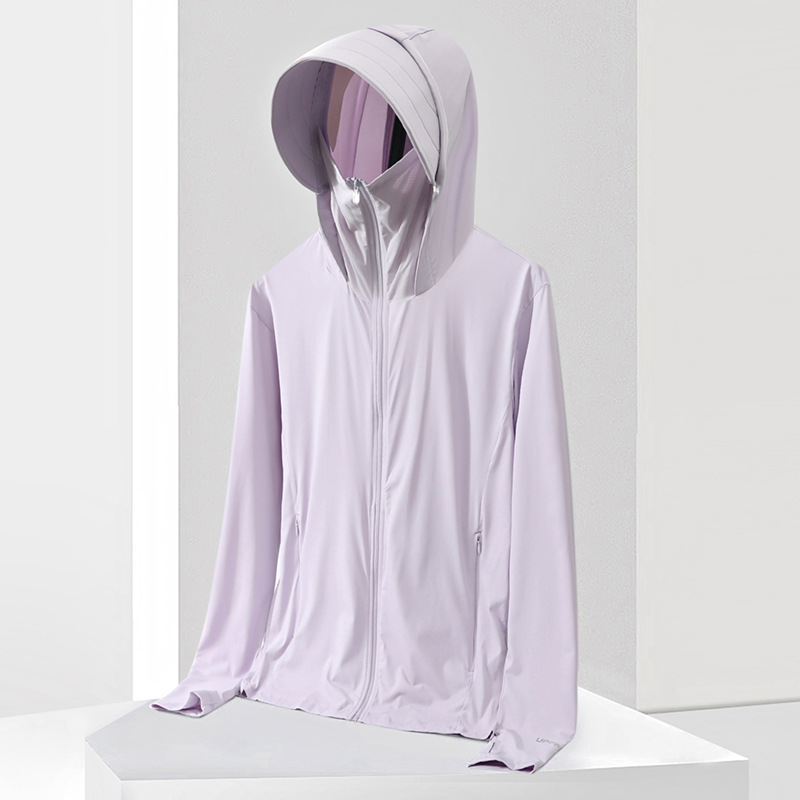 2025 new high-power ultra-thin sun protection clothing for men and women, UPF50+ outdoor sports ice silk detachable hooded guard