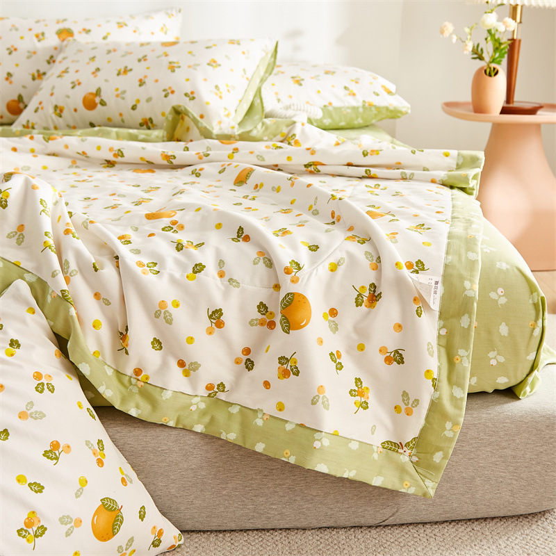 Picture of Machine washable Class A Mother and Child Pure Cotton Summer Cool Quilt Cotton Air-conditioning Quilt Children's Pure Cotton Summer Quilt Cartoon Thin Quilt Core 1