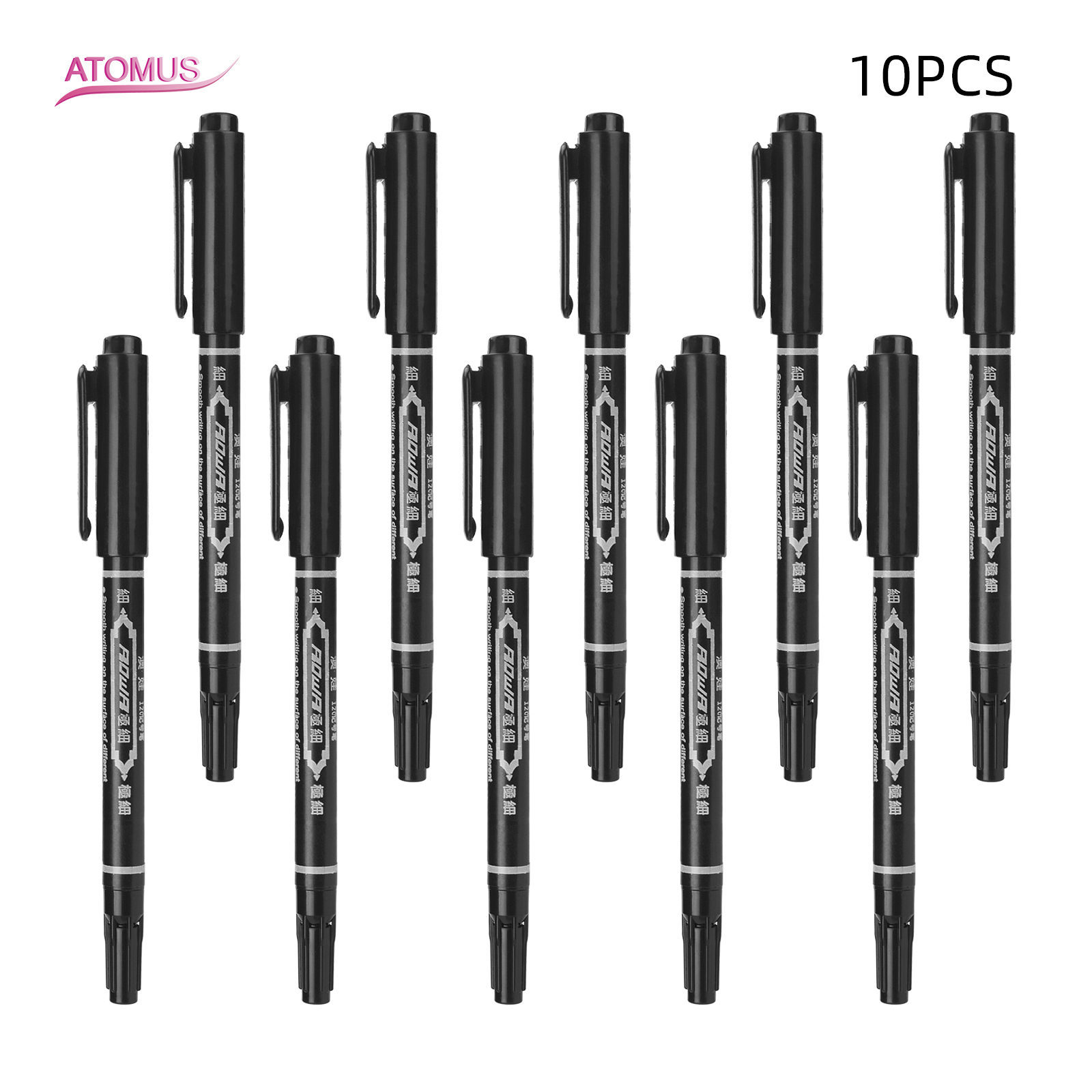 Eyebrow tattoo oil pen tattoo ink marker pen drawing pen double head oil pen 10/box