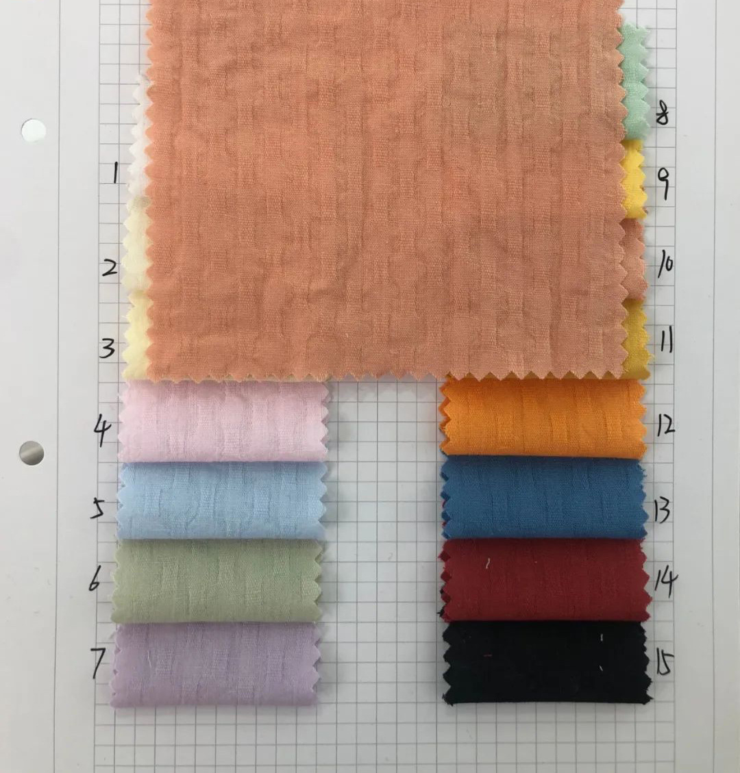 Xiaojun textile new Chinese fabric cotton gauze concave-convex jacquard fabric shirt dress children's clothing