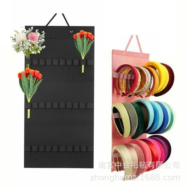Cross-border felt hairpin storage bag children's headband jewelry display rack creative felt storage